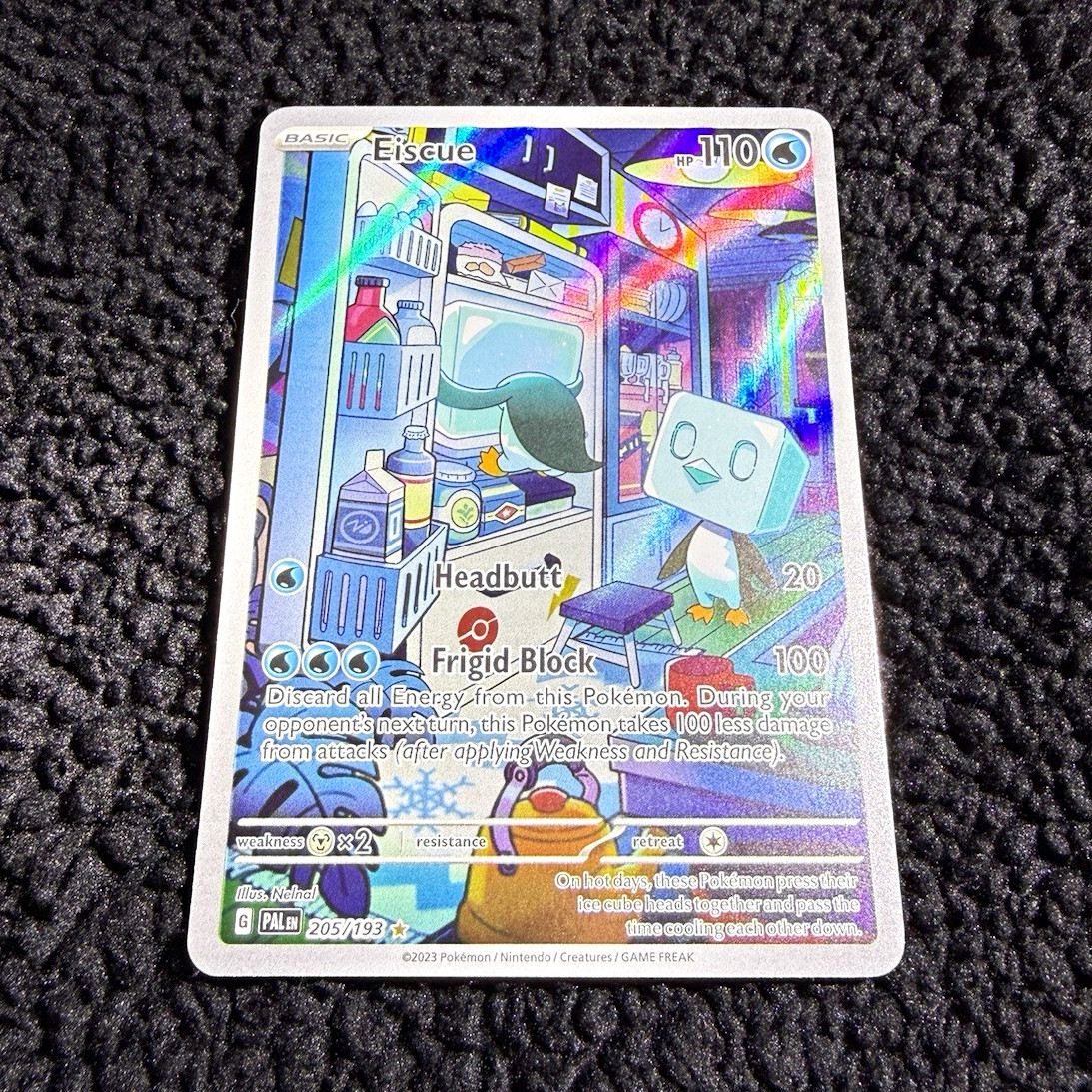 The Pokémon Company Eiscue 205/193 SV02 Paldea Evolved Illus Rare Holo FA EN