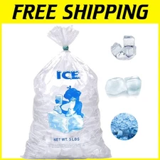 Bulk Pack of 1000 Waterproof Ice Bags - 5LB Size for Efficient Freezer Storage