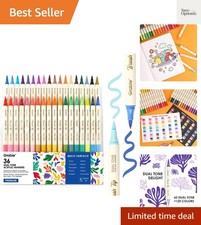 72 Colors Acrylic Paint Markers, 36 Pack Dual Tip Soft Brush Acrylic Markers,...