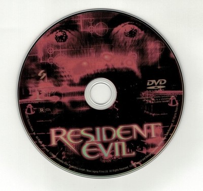 Resident Evil (DVD disc) 2002 Milla Jovovich