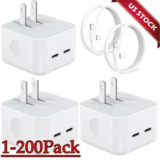35W USB-C Dual Port Fast Charger Cube PD Adapter For iPhone 16/15/14/13/Pro Lot