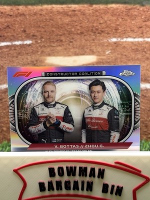 2022 Topps Chrome Formula 1 - Constructor Coalition Valtteri Bottas, Zhou Guanyu