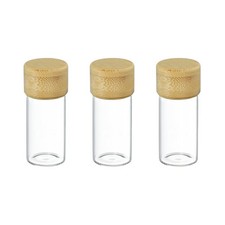3Pcs, Mini Glass Bottles with Lids 10ml Small Clear Glass Jars