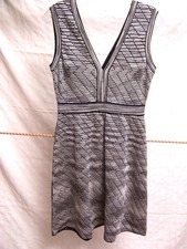 M Missoni Dress - size 42 US 10-12 - v-neck, A-line black/gold metallic knit