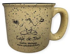 M Ware Cafe de Troit Tan & Black Speckled Ceramic Mug