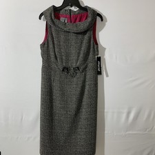 Muse Nwt Tweed Sleeveless Dress Womens 10 Knee Length