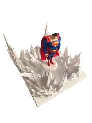 3D Printed Superman Fortress of Solitude Diorama  for 4'' Figures