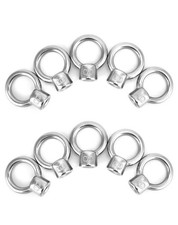 QWORK Lifting Eye Nut, 10 Pack, 5/16" UNC Marine Grade M8 (5/16"), 10 Pack