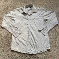 Uniworth Dress Shirt Men  s Large Button Up Long Sleeve Flip Cuff 15.5  
