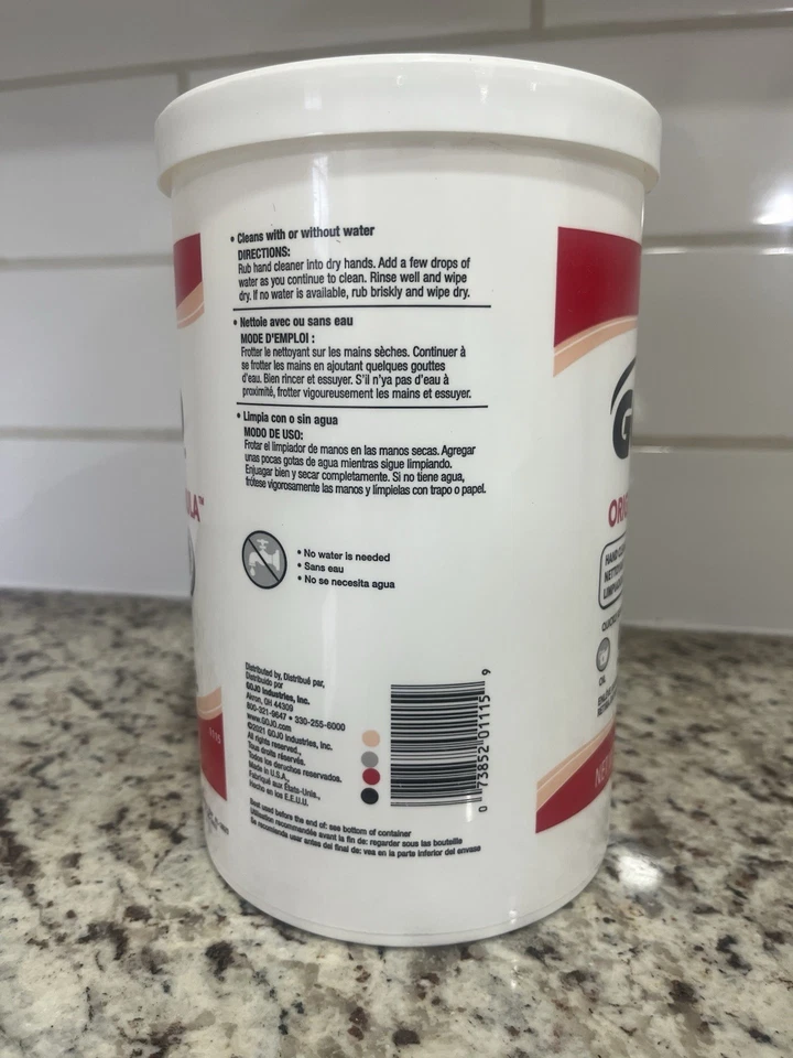 Limpiador de manos Gojo Original Formula sin aroma 4,5 lb, elimina grasa y aceite pesados Foto 2 de 2