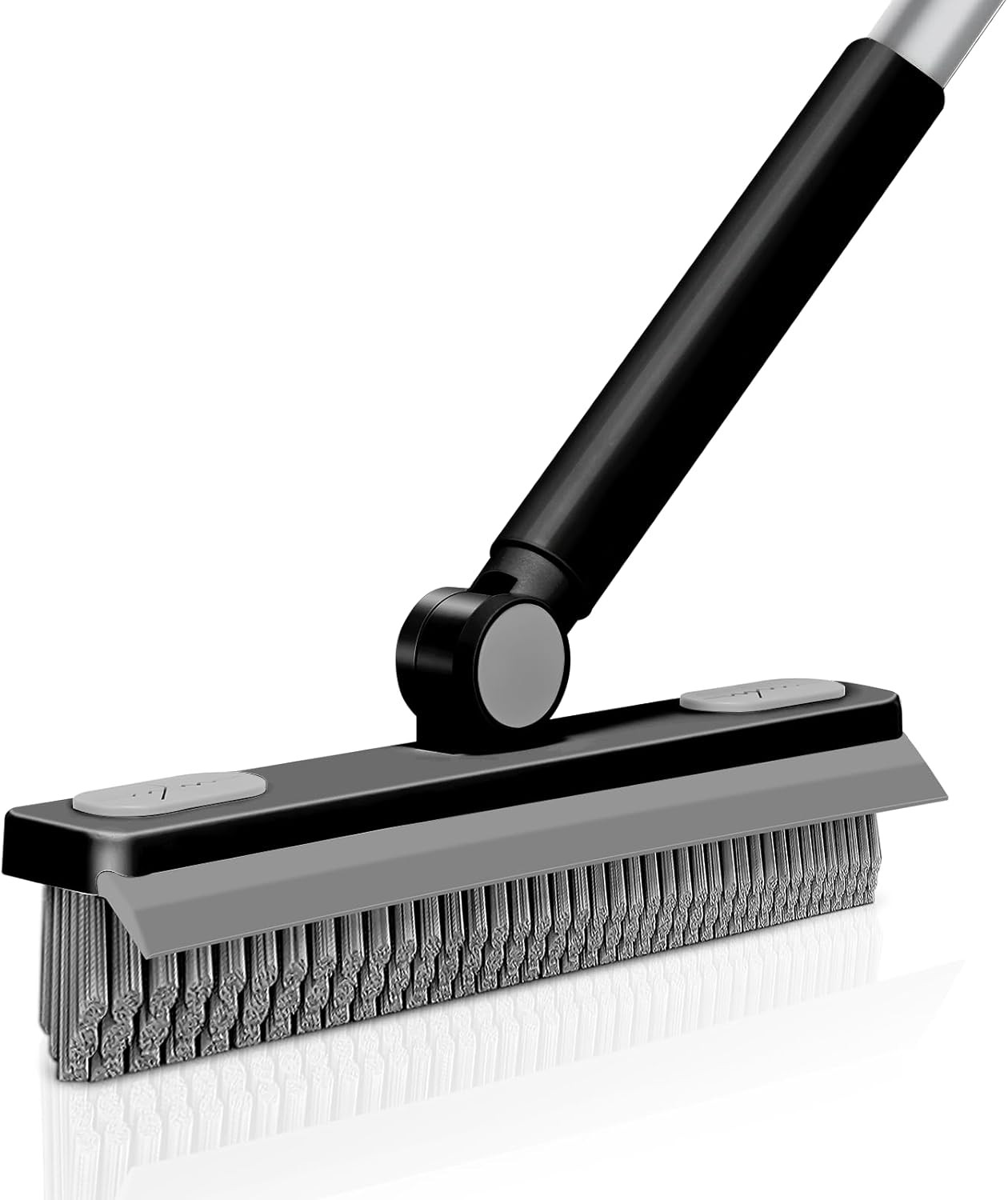 Grout Cleaner Brush w/ Long Handle V-Shaped Floor Scrub Brush Swivel Grout Brush