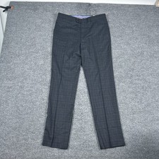 Tommy Hilfiger Pants Mens 36x34 Blue Charcoal Modern Fit Wool Blend Dress Suit