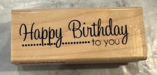 New Unused Hampton Arts Rubber Stamps Stamp Happy Birthday to you