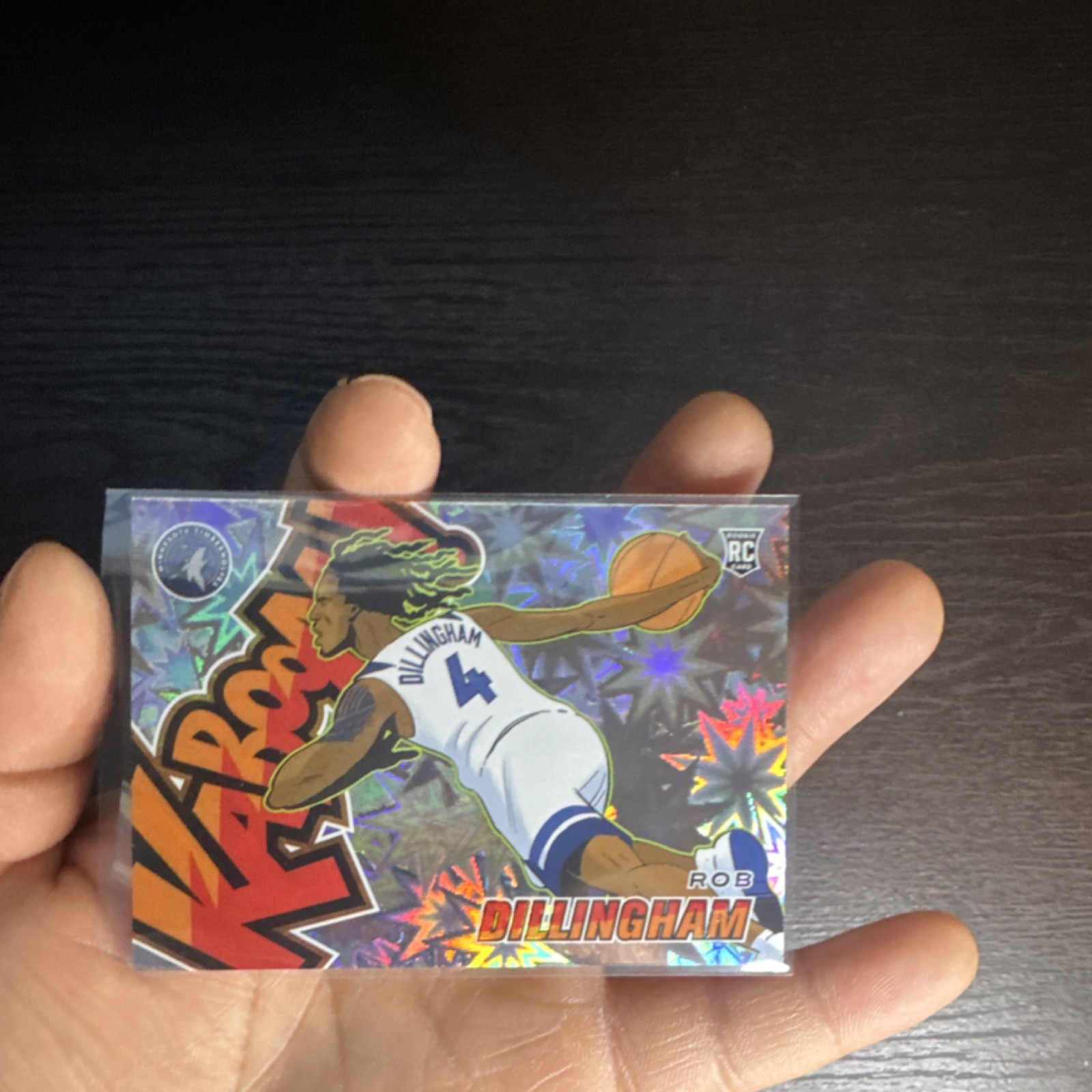 panini 2024-25 revolution rob dillingham timberwolves kaboom rookie #28