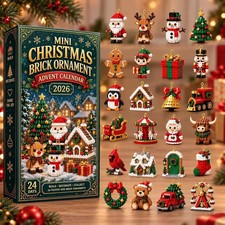 Mini Christmas Brick Ornament Advent Calendar 24 Day Unique Buildable Holiday UK