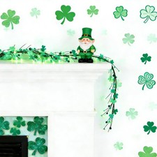 St Patrick's Day Decorations, 5 FT Premium Green Lucky Shamrock and
