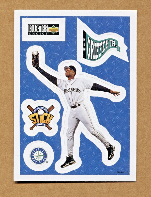1997 Upper Deck Collector’s Choice Ken Griffey Jr. #24 Super Action Stick Ums 