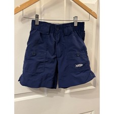 AFTCO Kids Fishing Shorts Navy Blue Cargo Performanc American Fishing Co SZ 24