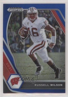 2021 Panini Prizm Draft Picks Blue Prizm 98/199 Russell Wilson #8 0eo6