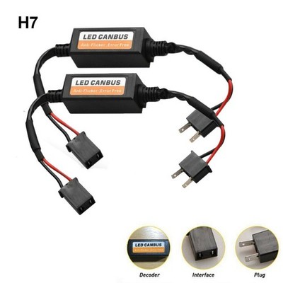 2x H7 H4 LED Canbus Adapter Widerstand Scheinwerfer Fehlerfrei Decoder DE