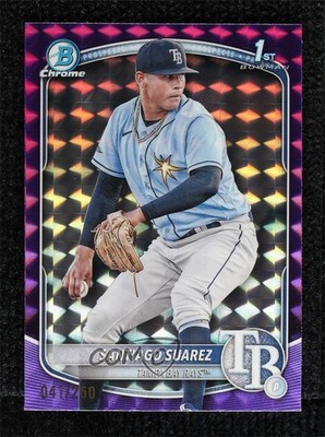 2025 Bowman Chrome Prospects Purple Geometric Refractor Santiago Suarez 0lj0