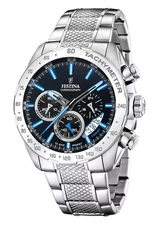 Festina Timeless Chronograph Black Dial Quartz 100M Men's Watch F20668-6