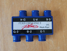 Performance Plus GP6 Guitar Pitch Pipe Tuner 6-Tone E-A-D-G-B-E Blue Plastic