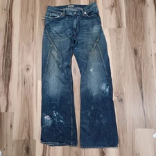 Michiko Koshino Vintage Jens Bootcut Japan 33x34 Distressed Denim