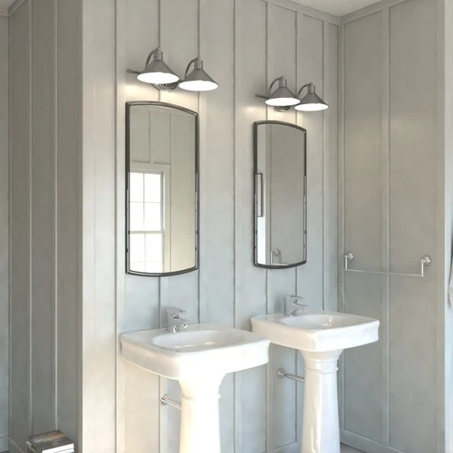 Vaxcel Lighting W0284 Akron 2 Light 18"W Bathroom Vanity Light - White - Picture 3 of 12