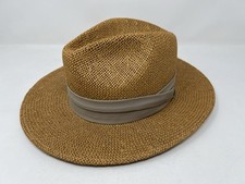 STETSON Men  s Retro Panama Fedora Hat Natural Straw S/M