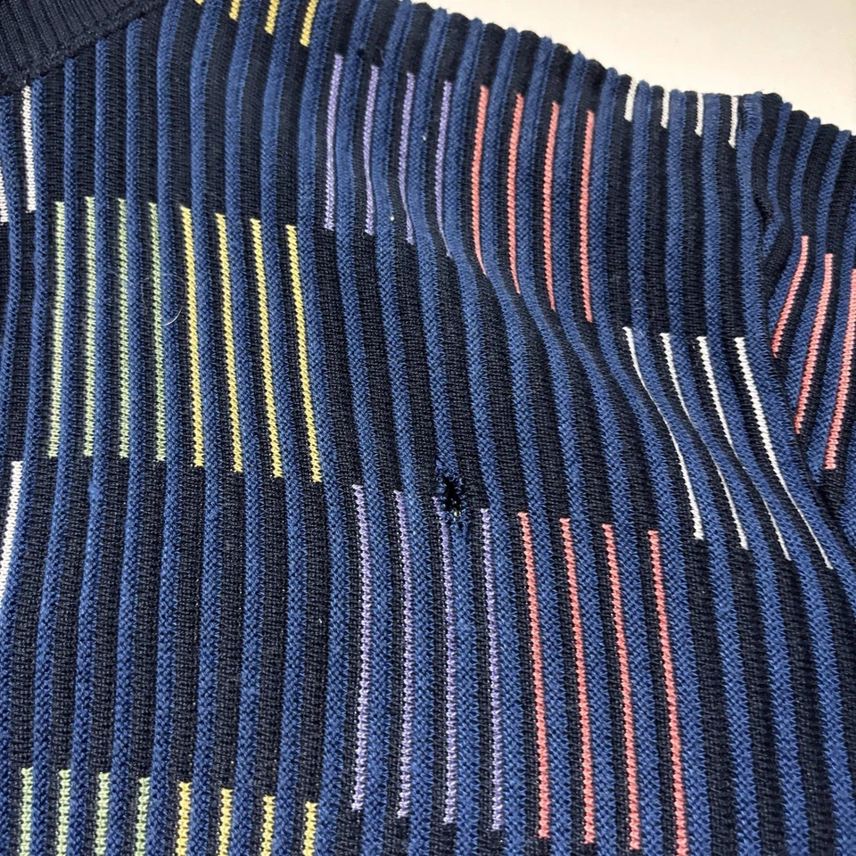 Mens St. Croix Shop 1/4 Zip Sweater Size Large Made In USA Geometric Lines - Image 3 of 4