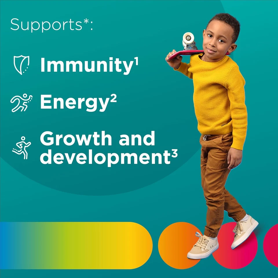 Gomitas multivitamínicas Centrum Kids, sabor punzón tropical hechas con sabor natural Foto 4 de 4