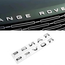 Range Rover Gloss Silver Abs Emblem Replacement Badge For Front Hood Trunk