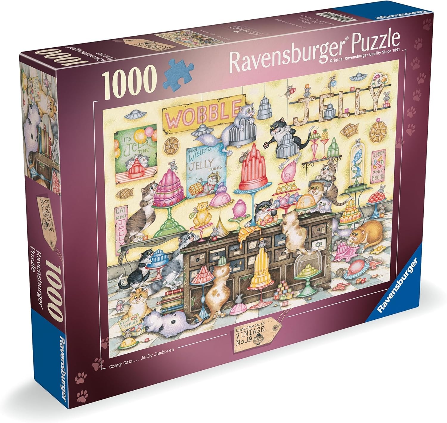 Ravensburger Crazy Cat’s: Jelly Jamboree 1000 piece Jigsaw Puzzle for Adults