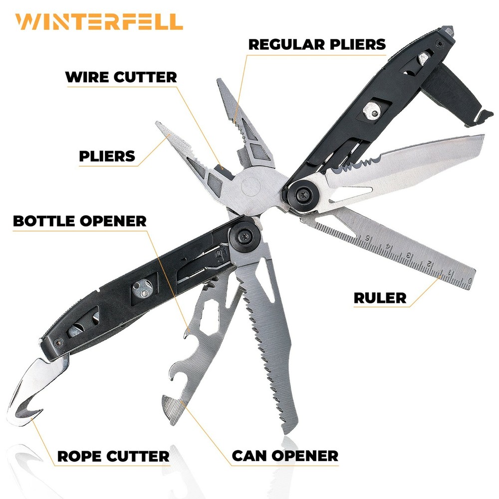 Multi Tool Knife Pliers Saw Survival Kit