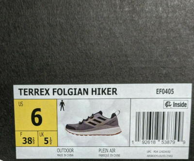 Adidas Terrex Folgian Hiker Sneakers, Grey, Men\'s 6 M Adidas Terrex Folgian Hiker Shoes, Grey, Men main image 4