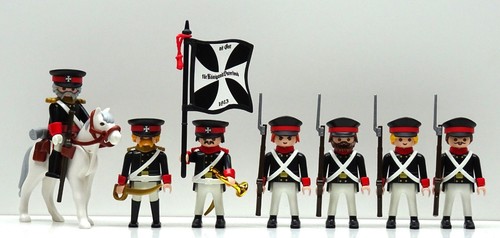 7 Prusiano Landwehr Soldados Super Set Playmobil Zu 1813 Versus Napoleón Custom - Picture 10 of 10