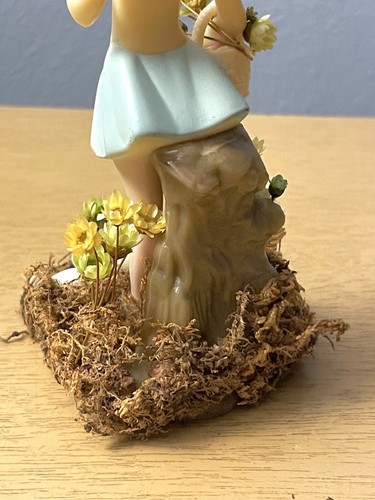 Vtg 1970s Wilton MCM Cake Topper Craft Duck & Girl w/ Yellow Umbrella 6” Figure - Picture 6 of 24