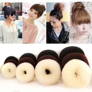 4 Sizes Hair Styling Donut Bun Maker Ring Style Bun Scrunchy Sock