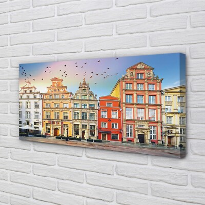 Tulup Leinwandbild 140x70 Wandkunst Danzig Altstadt Gebäude