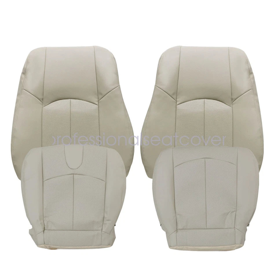 For 2008-2013 Infiniti G37 Front Bottom / Top Perforated LEATHER Seat Cover Tan - Image 2 of 4