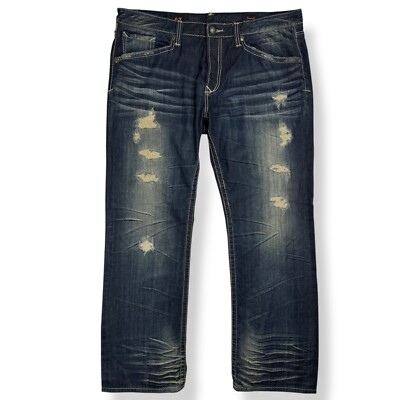 Rivet De Cru Straight Leg Jeans Size 42x34 Distressed Relaxed