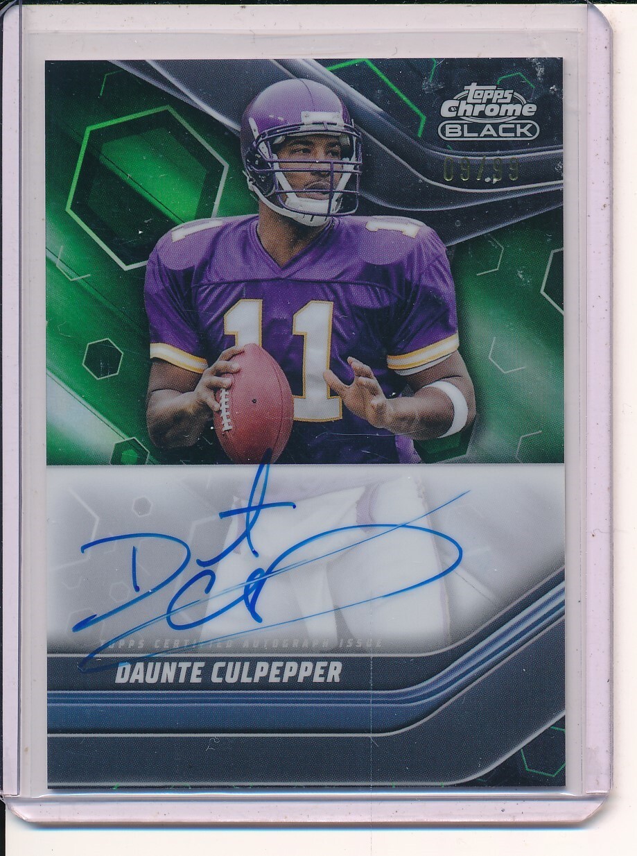2023 Topps Composite Daunte Culpepper Chrome Black Auto Green Refractor /99