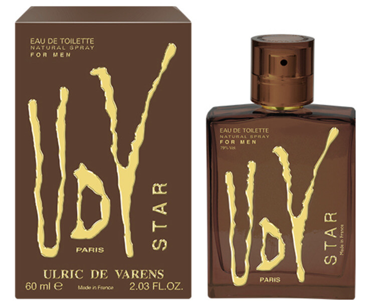 Eau de toilette pour homme Star Ulric de Varens parfum boisé frais en flacon vaporisateur