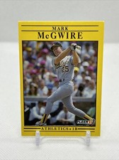 1991 Fleer Mark McGwire #17 Oakland Athletics (Error 183 EBH) SP