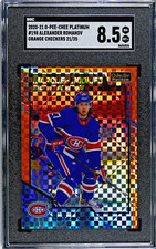 2020-21 O-Pee-Chee Platinum ALEXANDER ROMANOV Rookie /25 Orange Checkers SGC 8.5
