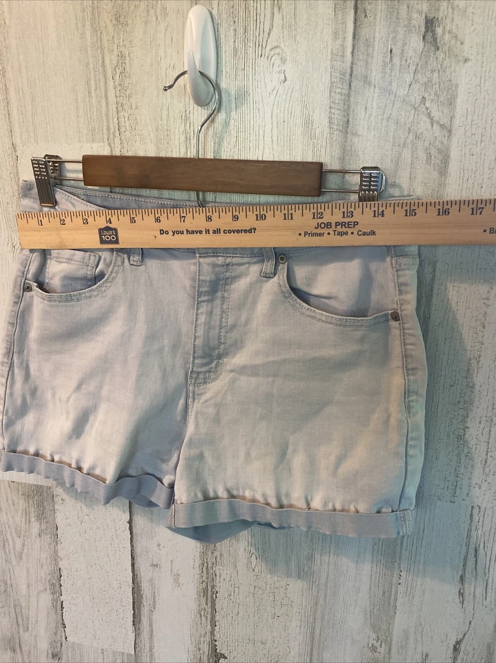 Pantalones Cortos de Jean Aeropostale Midi de Cintura Alta Denim Claro Talla 10 Foto 3 de 4