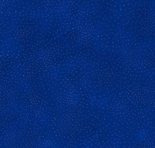 Laurel Burch Basics Silver Dot on Royal Blue Metallic Fabric By the FQ - 1/4 YD