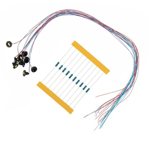 10 Pack HO Scale Street Light Model Kit LED Wall Lamp Posts Disc ...