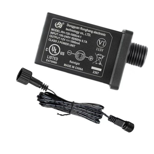 12V 1A LED Transformer Plug for Christmas Light String Light Fountain ...